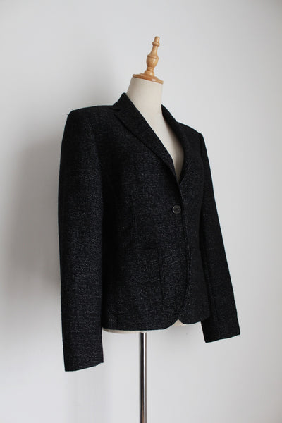 ST EMILE WOOL BLAZER BLACK - SIZE 8