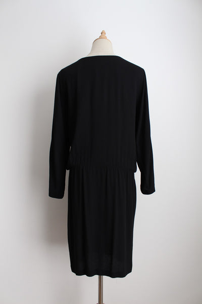 ZARA WOMAN LONG SLEEVE DRESS BLACK - SIZE 10