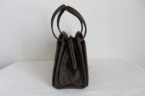 GENUINE ELEPHANT LEATHER VINTAGE HANDBAG