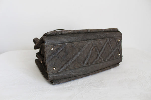 GENUINE ELEPHANT LEATHER VINTAGE HANDBAG