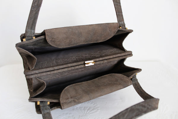 GENUINE ELEPHANT LEATHER VINTAGE HANDBAG