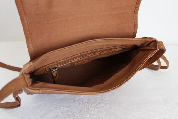 OLD KHAKI GENUINE LEATHER SLING BAG TAN