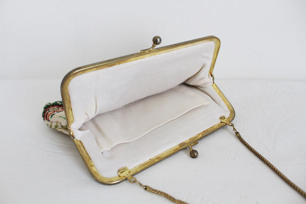 VINTAGE FLORAL TAPESTRY CHAIN BAG