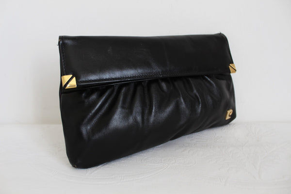 PIERRE CARDIN GENUINE LEATHER CLUTCH BLACK