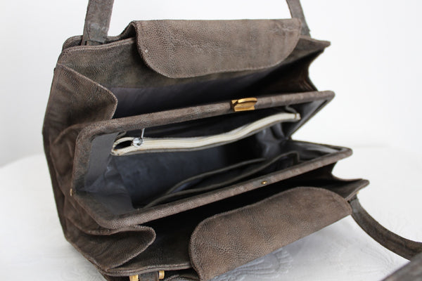 GENUINE ELEPHANT LEATHER VINTAGE HANDBAG