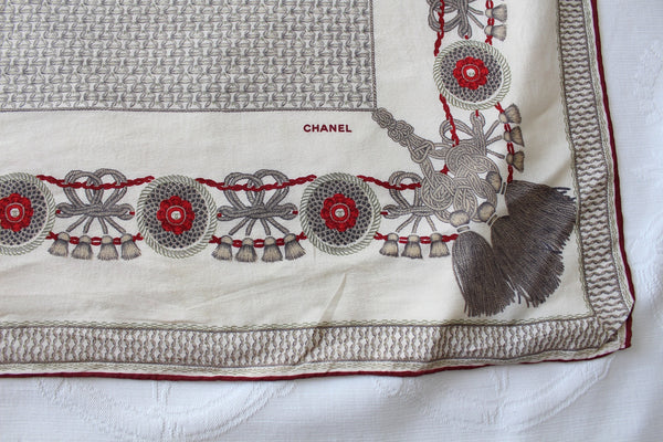 CHANEL 100% SILK SCARF EXTRA LARGE