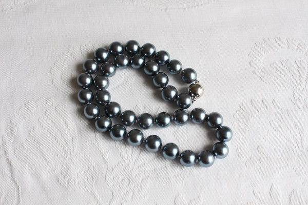 NEW FAUX PEARL CHUNKY NECKLACE BLACK
