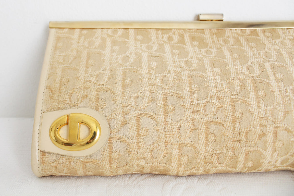 CHRISTIAN DIOR VINTAGE MONOGRAM CLUTCH Lehza Vintage