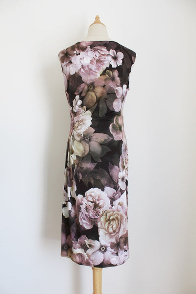 PHASE EIGHT FLORAL WRAP DRESS - SIZE 12