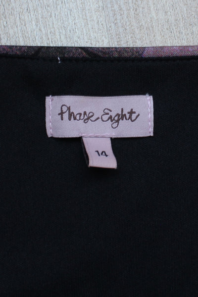 PHASE EIGHT FLORAL WRAP DRESS - SIZE 12