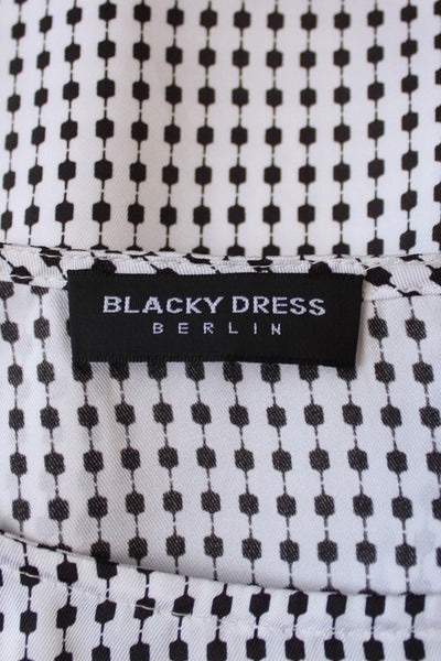 BLACKY DRESS BERLIN PRINTED DRESS WHITE - SIZE 12
