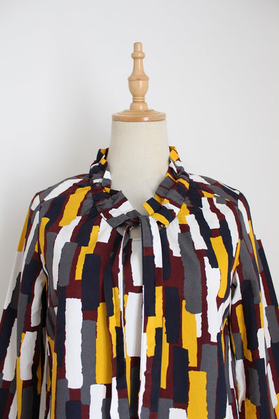 COS 100% COTTON PRINTED SHIRT - SIZE 6