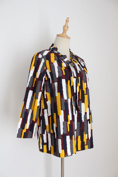 COS 100% COTTON PRINTED SHIRT - SIZE 6
