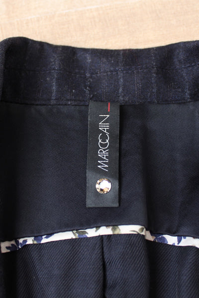 MARC CAIN WOOL PINSTRIPE BLAZER - SIZE 8