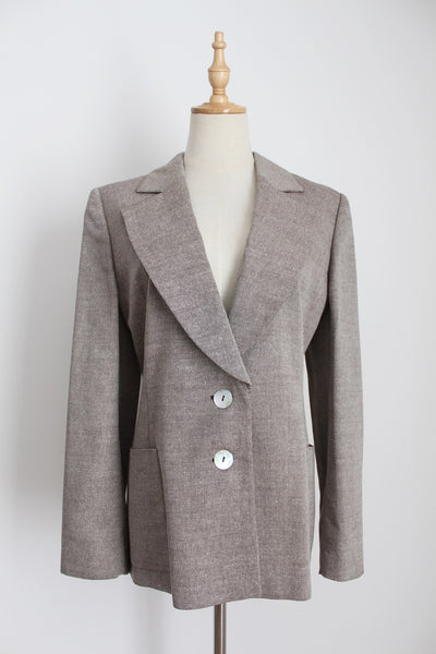 EMANUEL UNGARO BROWN BLAZER - SIZE 12