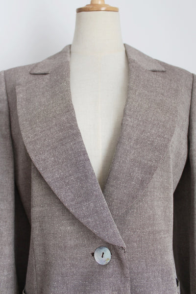 EMANUEL UNGARO BROWN BLAZER - SIZE 12