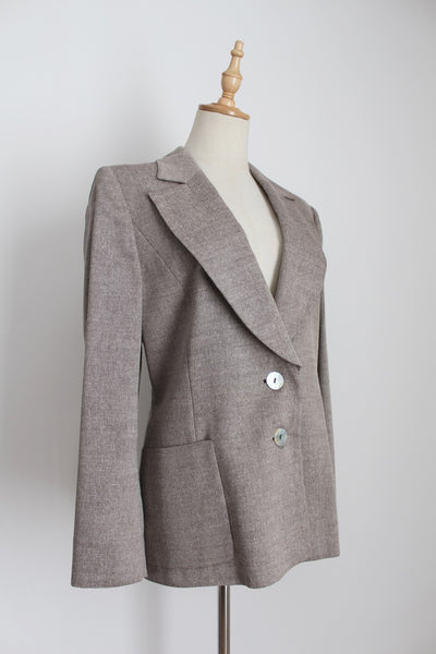 EMANUEL UNGARO BROWN BLAZER - SIZE 12