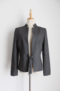 UN DEUX TROIS WOOL HIGH COLLAR JACKET - SIZE 8