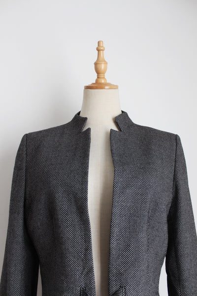 UN DEUX TROIS WOOL HIGH COLLAR JACKET - SIZE 8