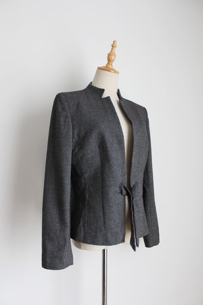 UN DEUX TROIS WOOL HIGH COLLAR JACKET - SIZE 8