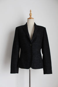 ST EMILE WOOL BLAZER BLACK - SIZE 8