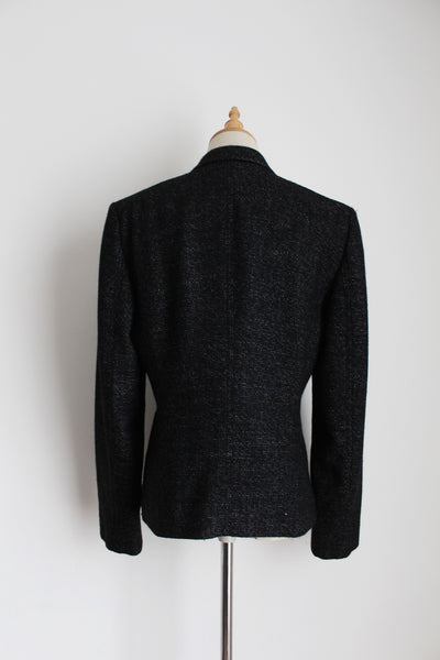ST EMILE WOOL BLAZER BLACK - SIZE 8