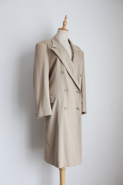 LADY WERTHER WOOL DOUBLE BREASTED COAT - SIZE 10