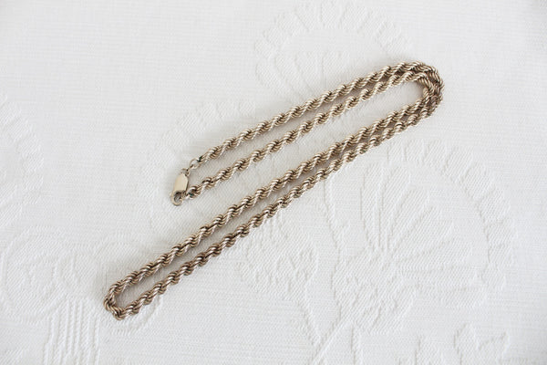 STERLING SILVER ROPE VINTAGE CHAIN