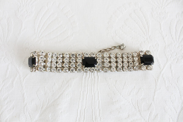 VINTAGE RHINESTONE CHOKER NECKLACE