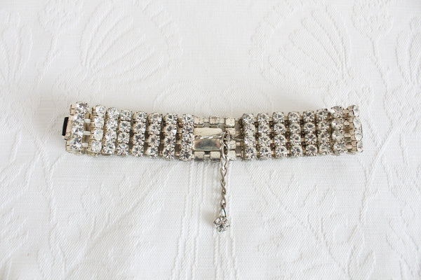 VINTAGE RHINESTONE CHOKER NECKLACE