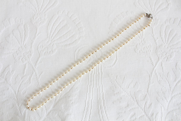 GENUINE PEARL VINTAGE SILVER NECKLACE