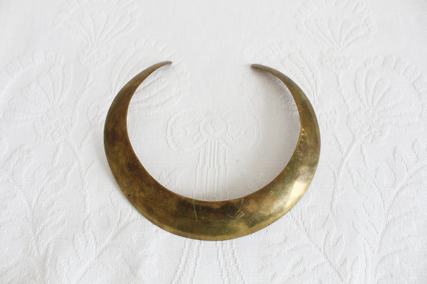 VINTAGE BRASS CHOKER NECKLACE