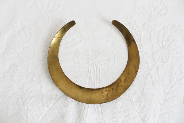 VINTAGE BRASS CHOKER NECKLACE