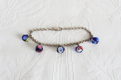 STERLING SILVER VINTAGE BEADED BRACELET