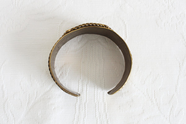 VINTAGE BRASS ROPE CUFF BANGLE