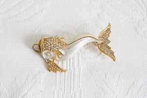 VINTAGE ENAMEL FISH BROOCH