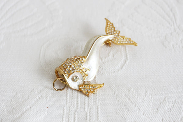 VINTAGE ENAMEL FISH BROOCH
