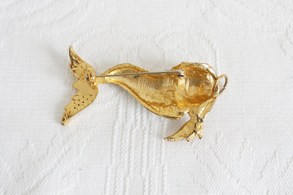 VINTAGE ENAMEL FISH BROOCH