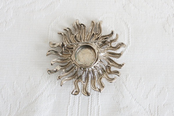 VINTAGE FAUX PEARL SUN BROOCH