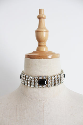 VINTAGE RHINESTONE CHOKER NECKLACE