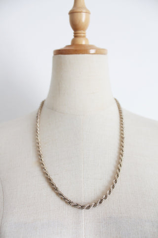 STERLING SILVER ROPE VINTAGE CHAIN
