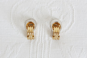 VINTAGE TWO TONE HOOP CLIP-ONS