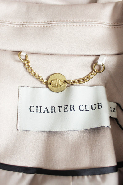 CHARTER CLUB SATIN BLAZER CHAMPAGNE - SIZE 10