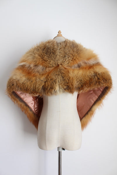 VINTAGE GENUINE RED FOX FUR SHAWL