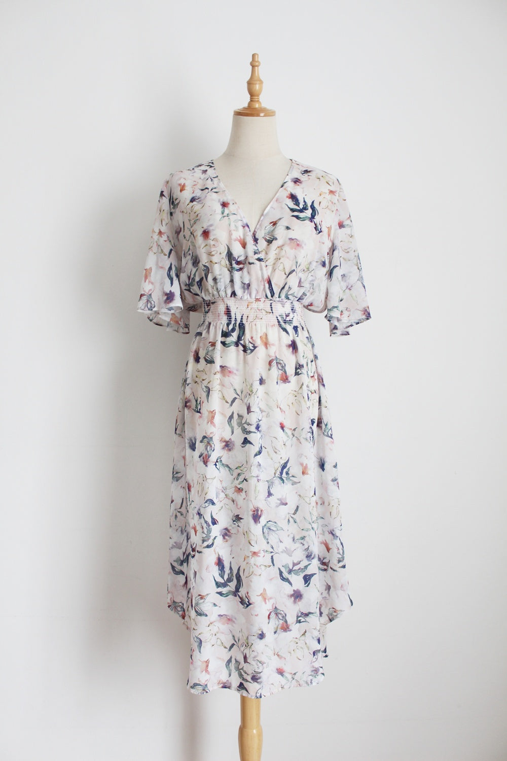 WITCHERY SHEER CHIFFON FLORAL DRESS - SIZE 10