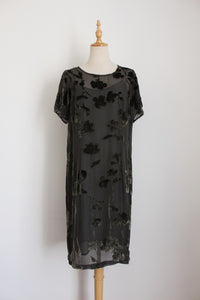 CAROLINE BISS SILK OVERLAY DRESS GREEN - SIZE 10