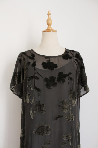 CAROLINE BISS SILK OVERLAY DRESS GREEN - SIZE 10