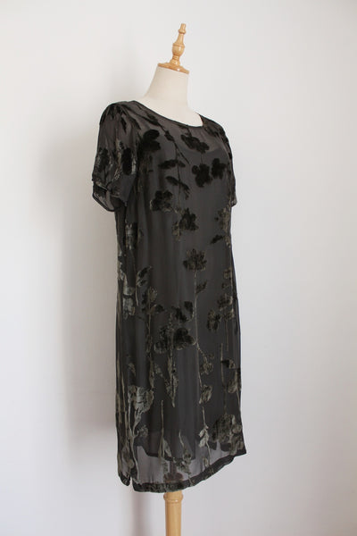 CAROLINE BISS SILK OVERLAY DRESS GREEN - SIZE 10