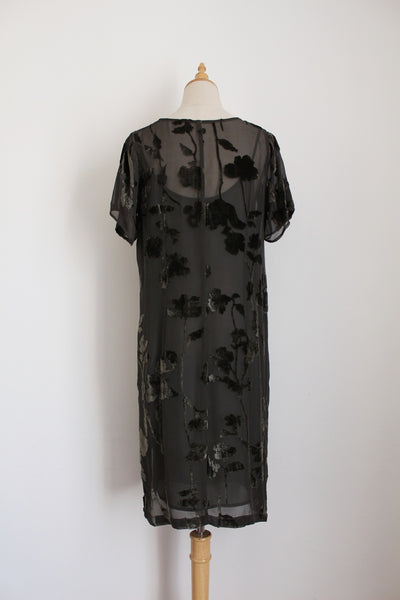CAROLINE BISS SILK OVERLAY DRESS GREEN - SIZE 10