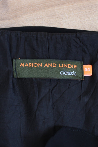 MARION & LINDIE SHORT SLEEVE DRESS BLACK WHITE - SIZE 8
